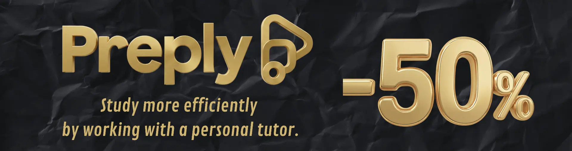 Preply — Study more efficiently by working with a personal tutor. Get 50% off.